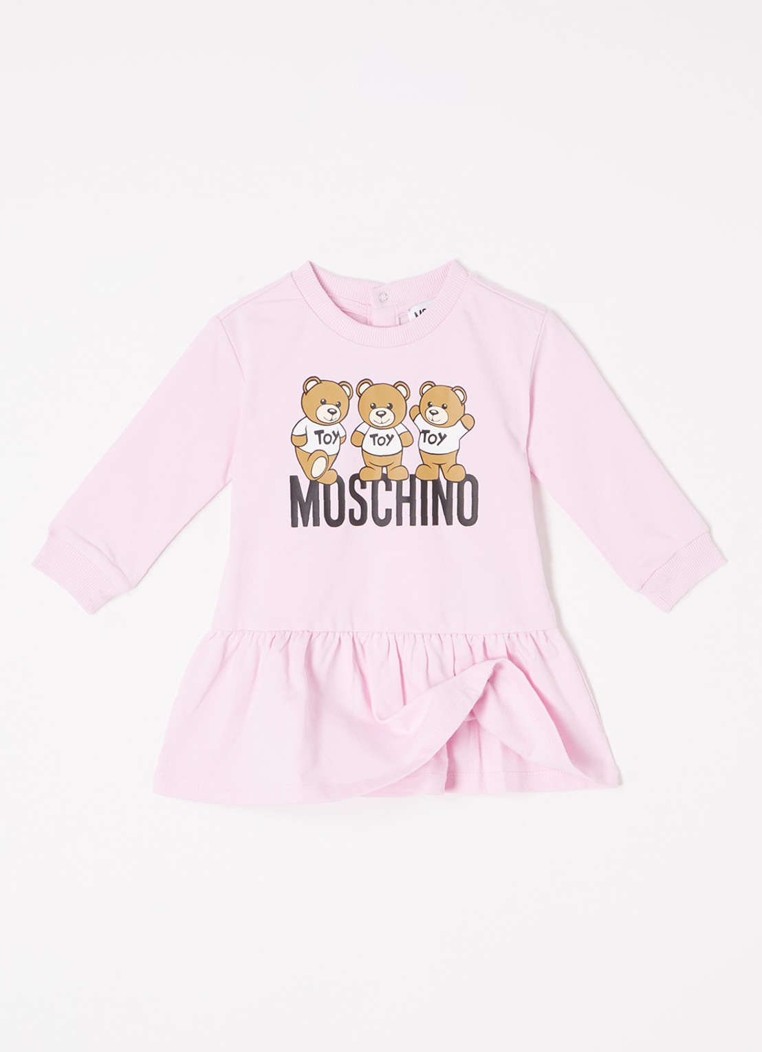 Moschino Trui-jurk met frontprint - voorkant 3 roze