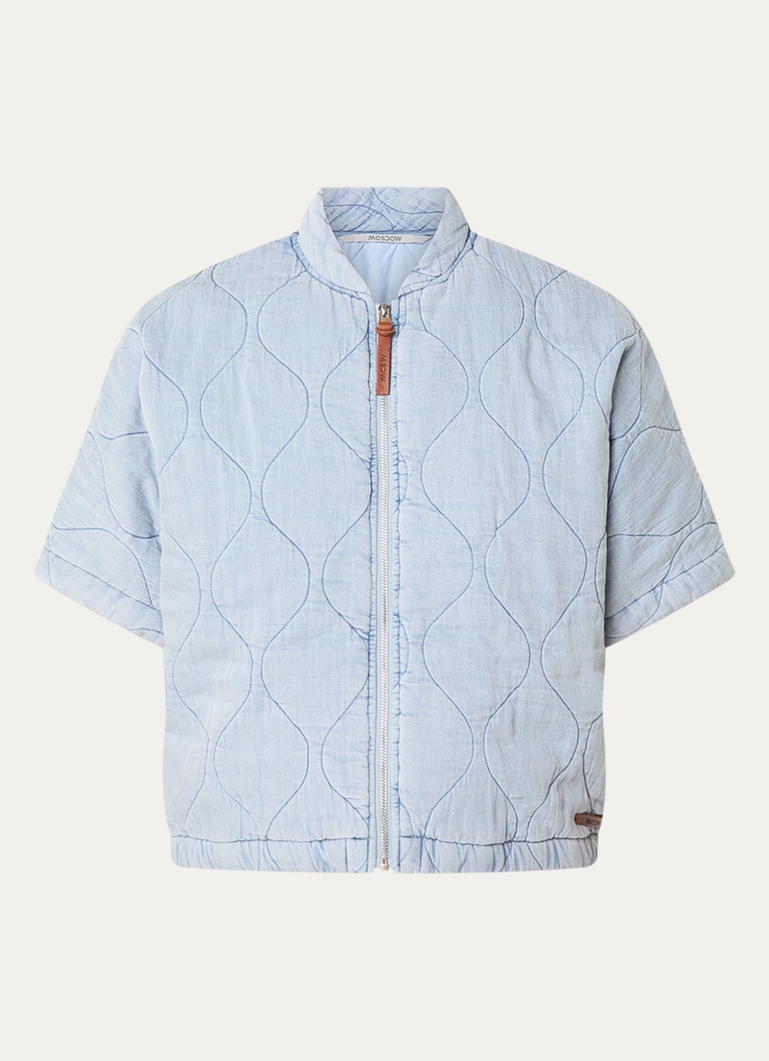 Moscow Demmy jack met quilt patroon - voorkant 2 lichtblauw