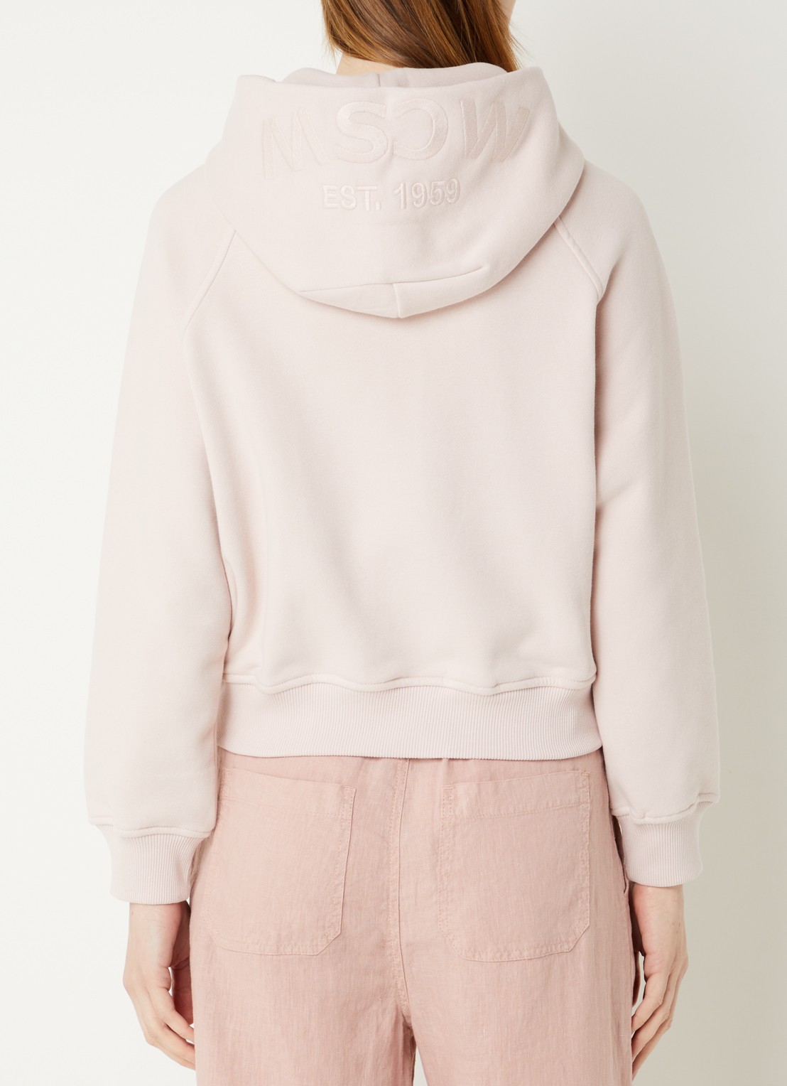 Moscow Elmy sweatvest met capuchon en steekzakken - detail 4 oudroze