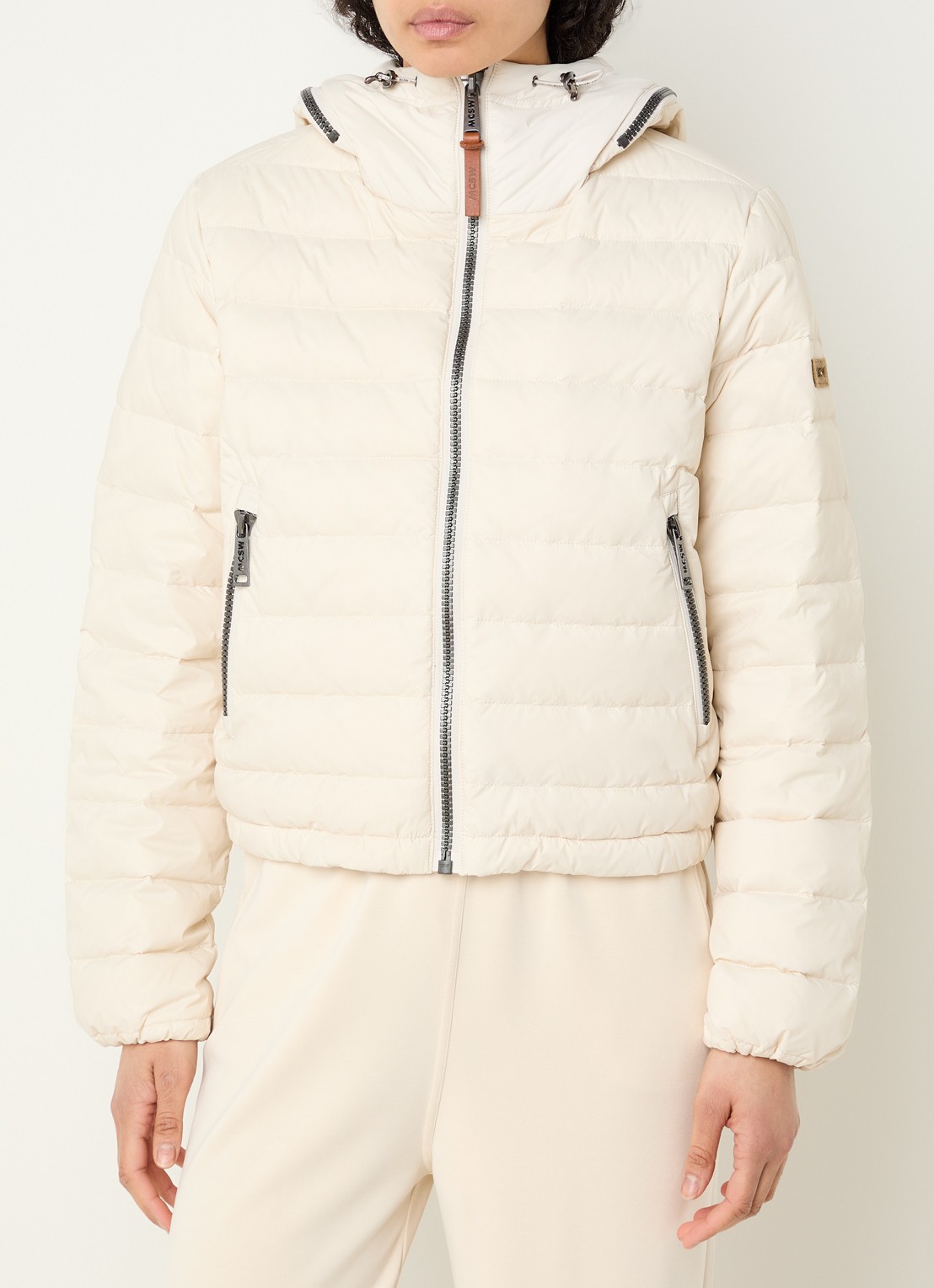 Moscow Glenda jack met ritszakken - detail 2 beige