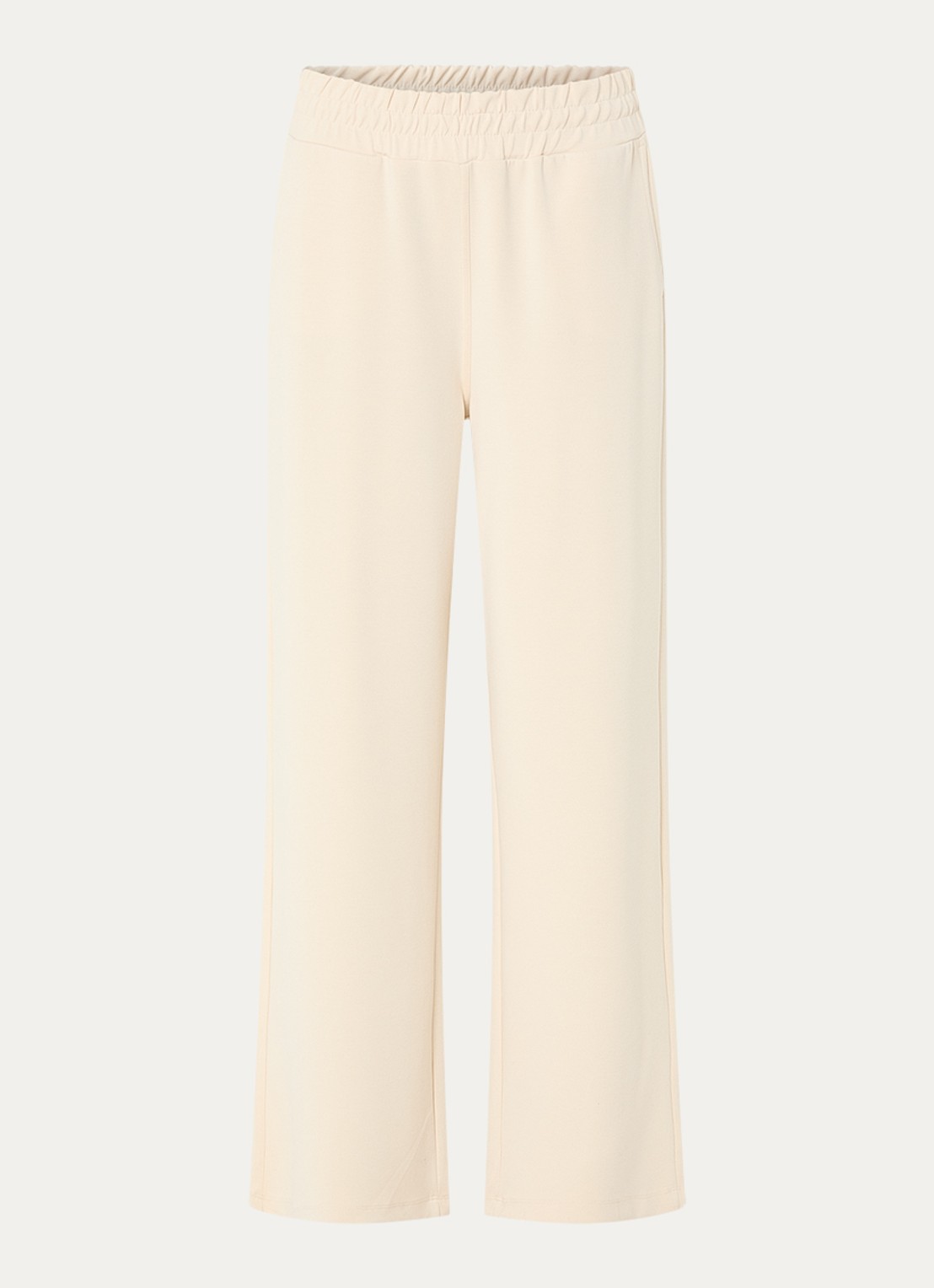 Moscow Jo high waist wide fit pantalon met steekzakken - voorkant 5 creme