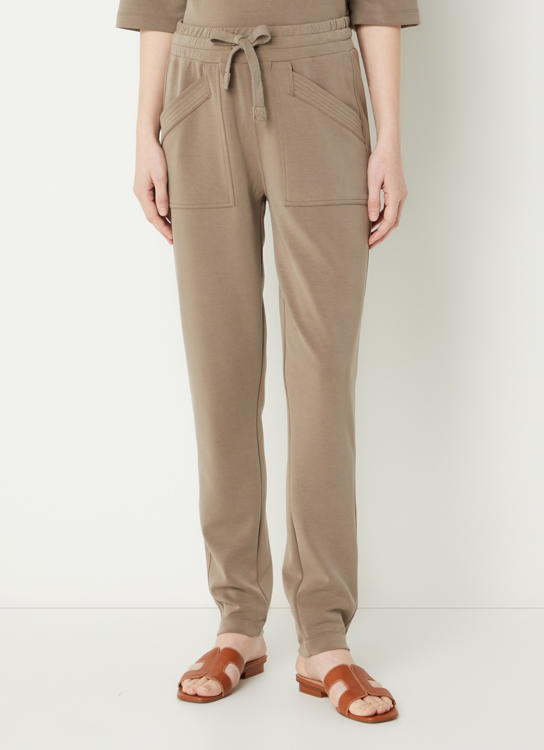 Moscow Jukin tapered fit pantalon met steekzakken - detail 3 lichtbruin