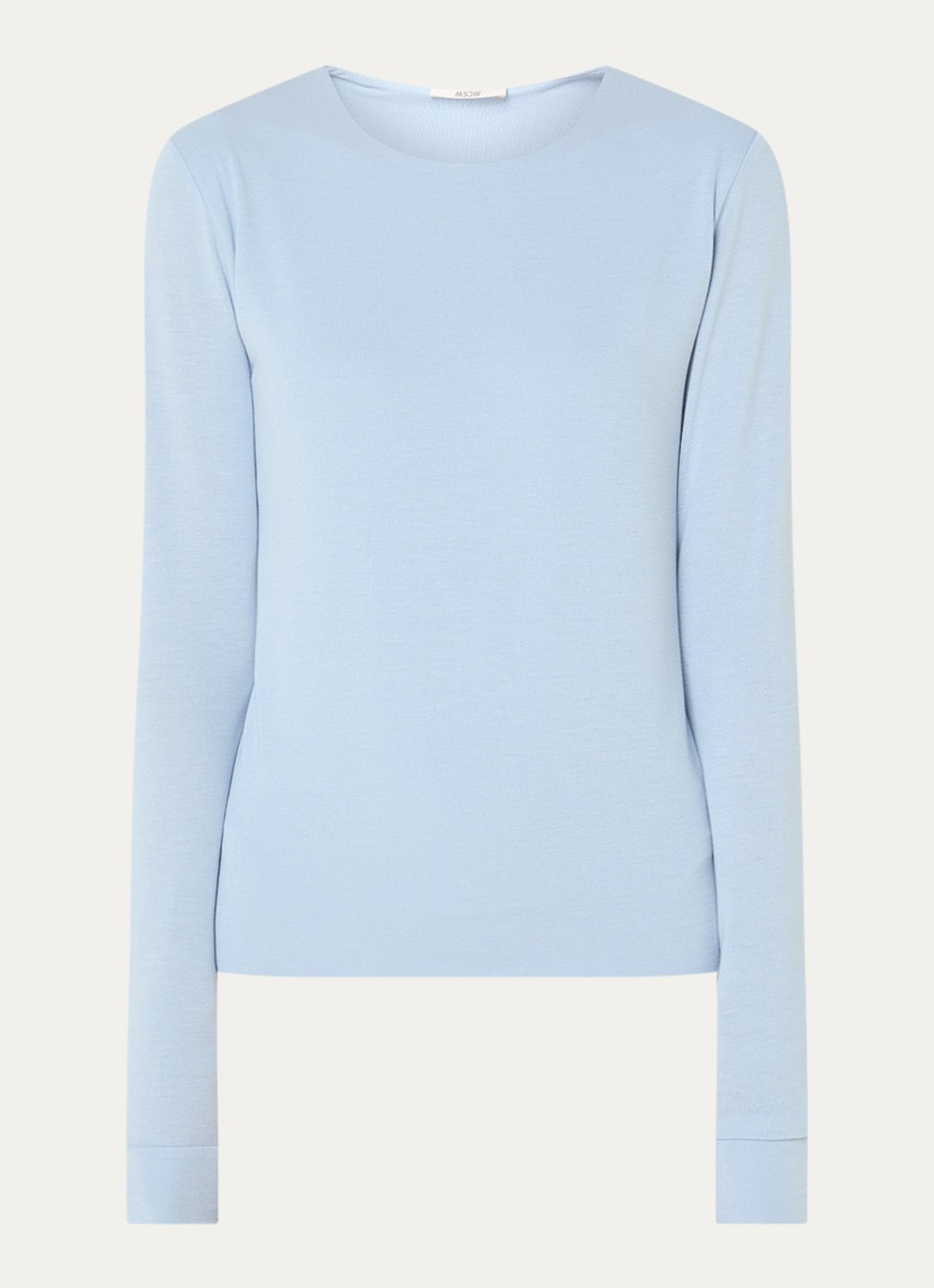 Moscow Lucia longsleeve met ronde hals - voorkant lichtblauw
