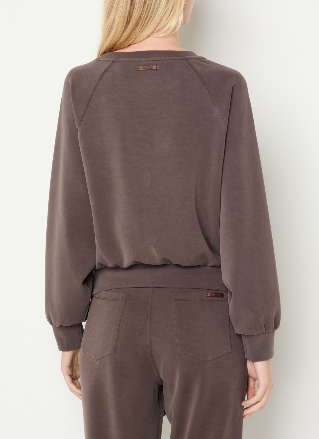 Moscow Romy sweater met strikceintuur - achterkant 2 bruin