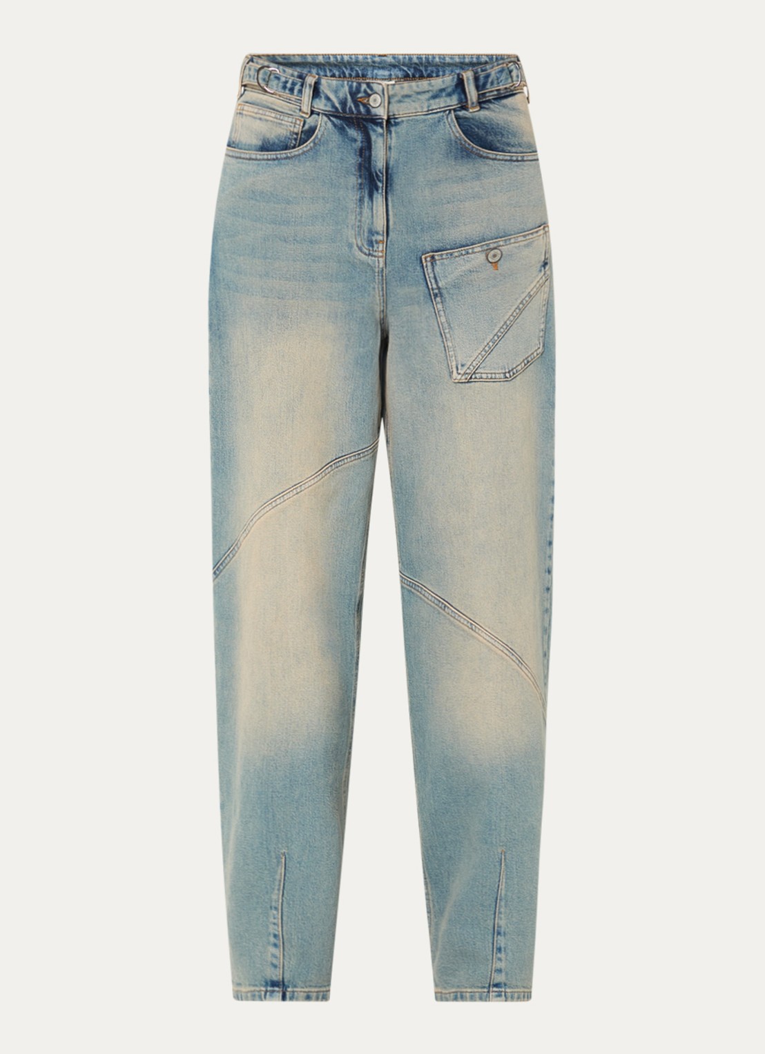Moscow Rose high waist straight leg jeans met lichte wassing - voorkant 3 jeans