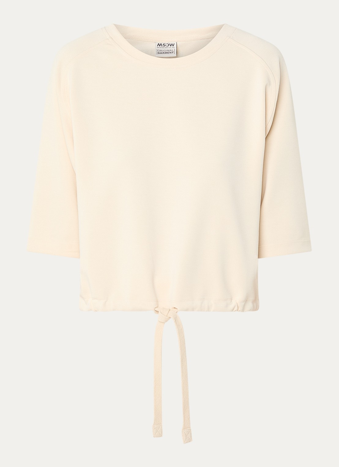 Moscow Tess top met ronde hals - voorkant 3 beige