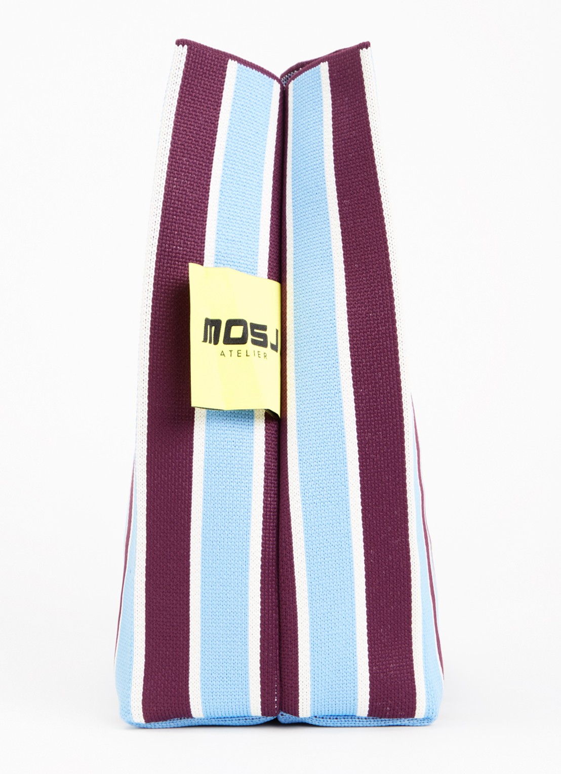 MOSJ Atelier Blueberry handtas met streepprint - detail 3 paars
