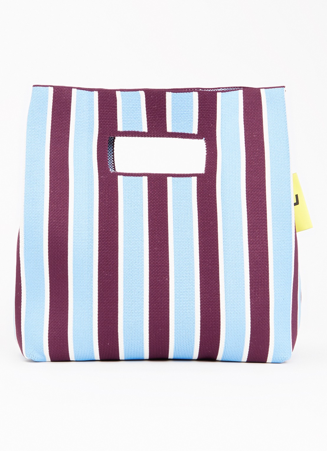 MOSJ Atelier Blueberry handtas met streepprint - voorkant 5 paars
