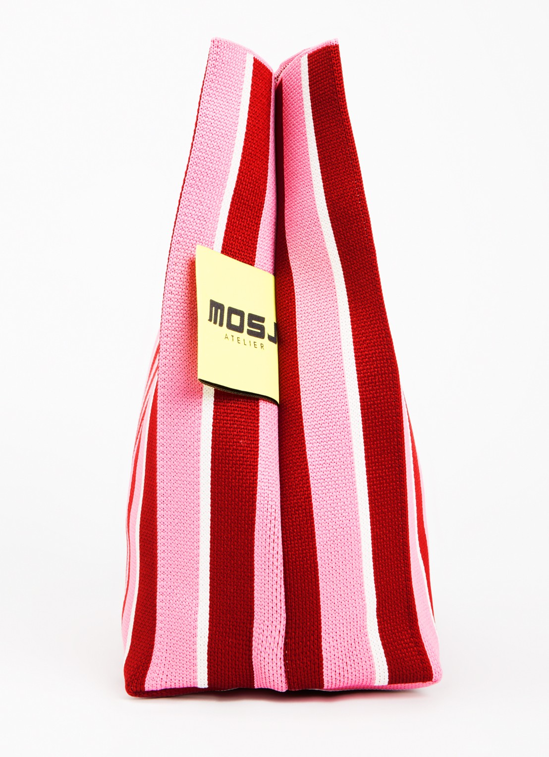 MOSJ Atelier Cherry handtas met streepprint - detail 4 roze