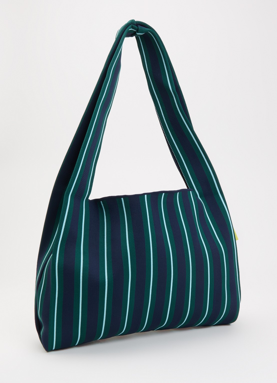 MOSJ Atelier Juno Boxer crossbodytas met streepprint en uitneembaar etui - achterkant 5 groen