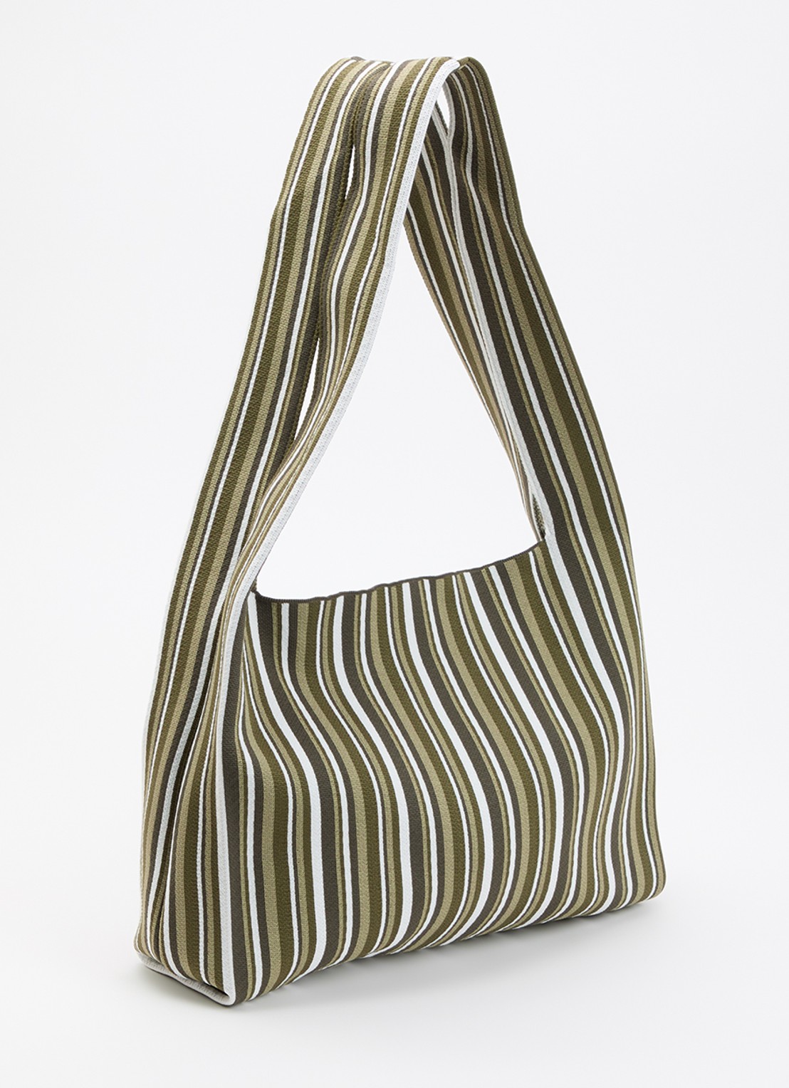 MOSJ Atelier The Camo Boxer crossbodytas met streepprint - achterkant 5 mosgroen