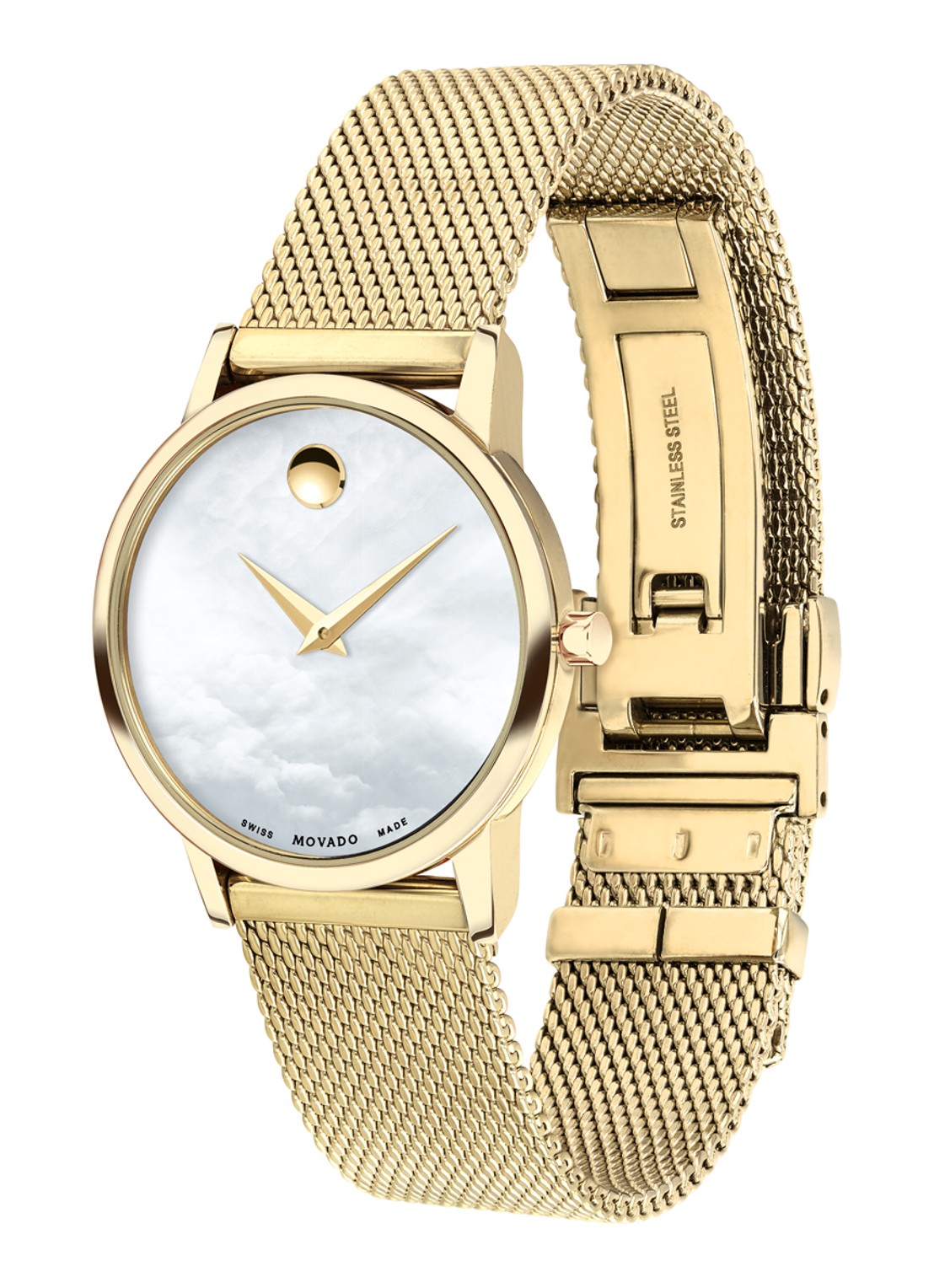 Movado Museum Classic horloge 0607351 - detail goud