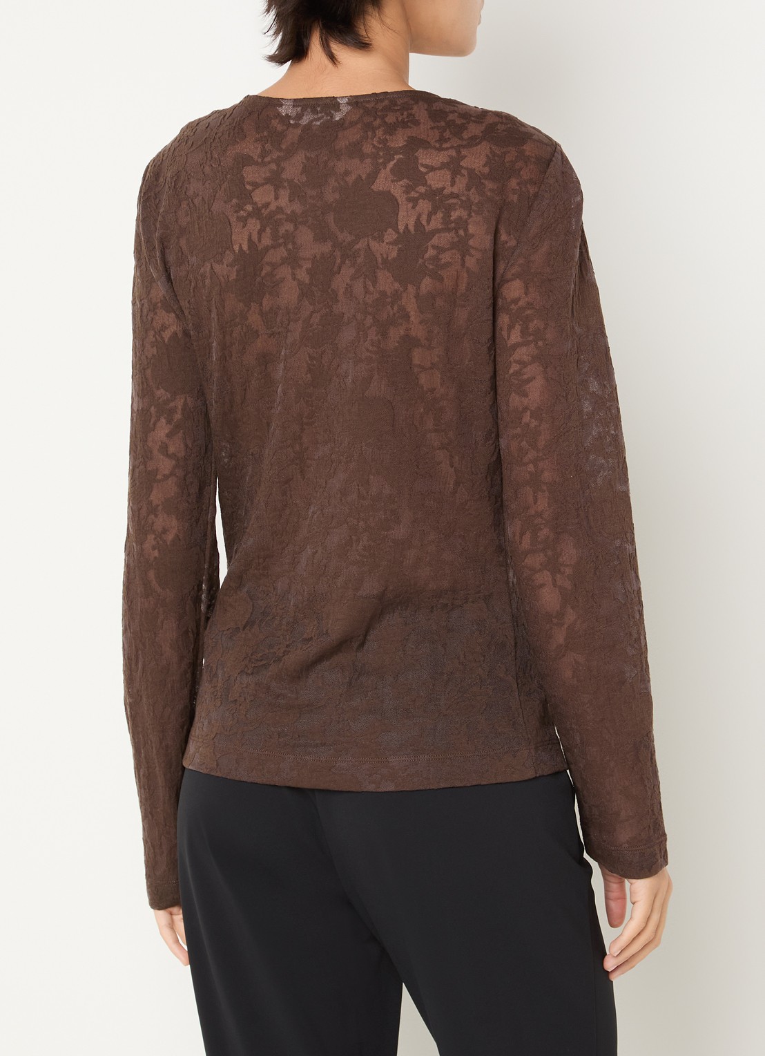 MSCH Copenhagen Brigetta top met bloemenprint - achterkant bruin