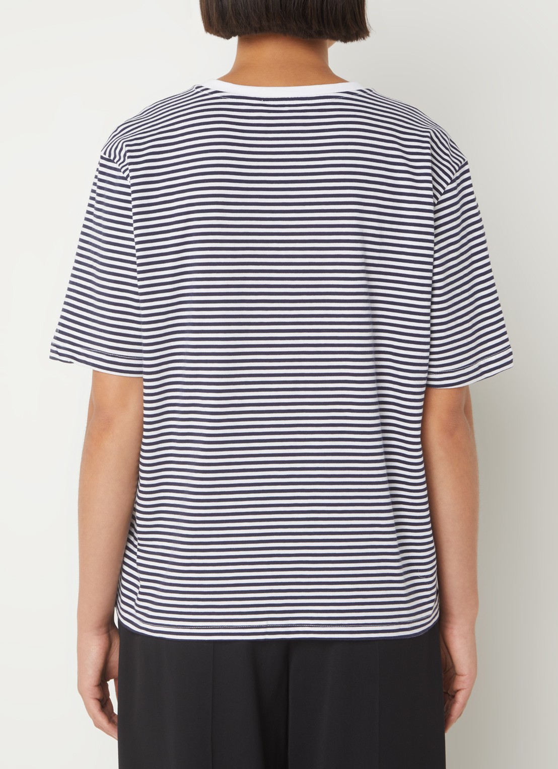 MSCH Copenhagen Hadrea T-shirt met streepprint - achterkant 3 zwart