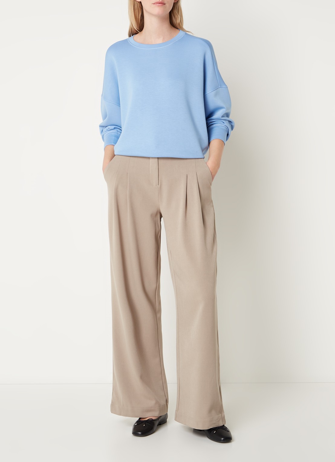 MSCH Copenhagen Ima sweater met stretch - voorkant 4 blauw