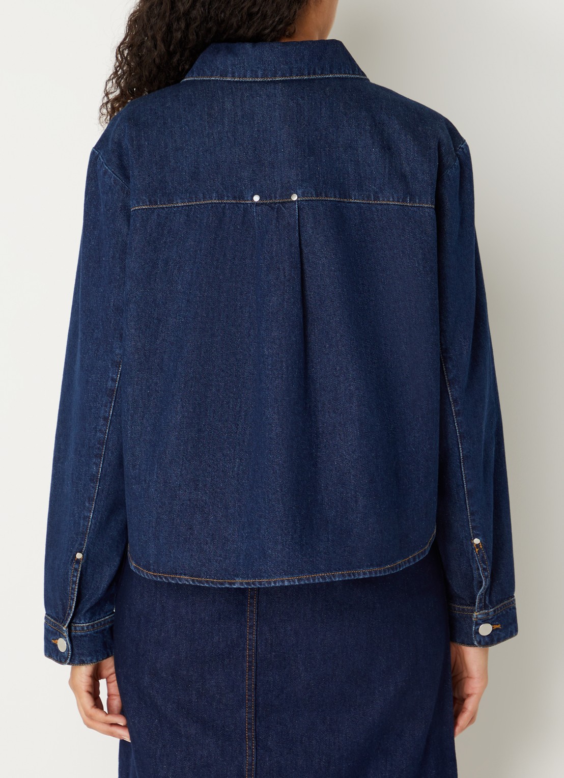 MSCH Copenhagen MSCHAdna blouse van denim - achterkant 2 indigo