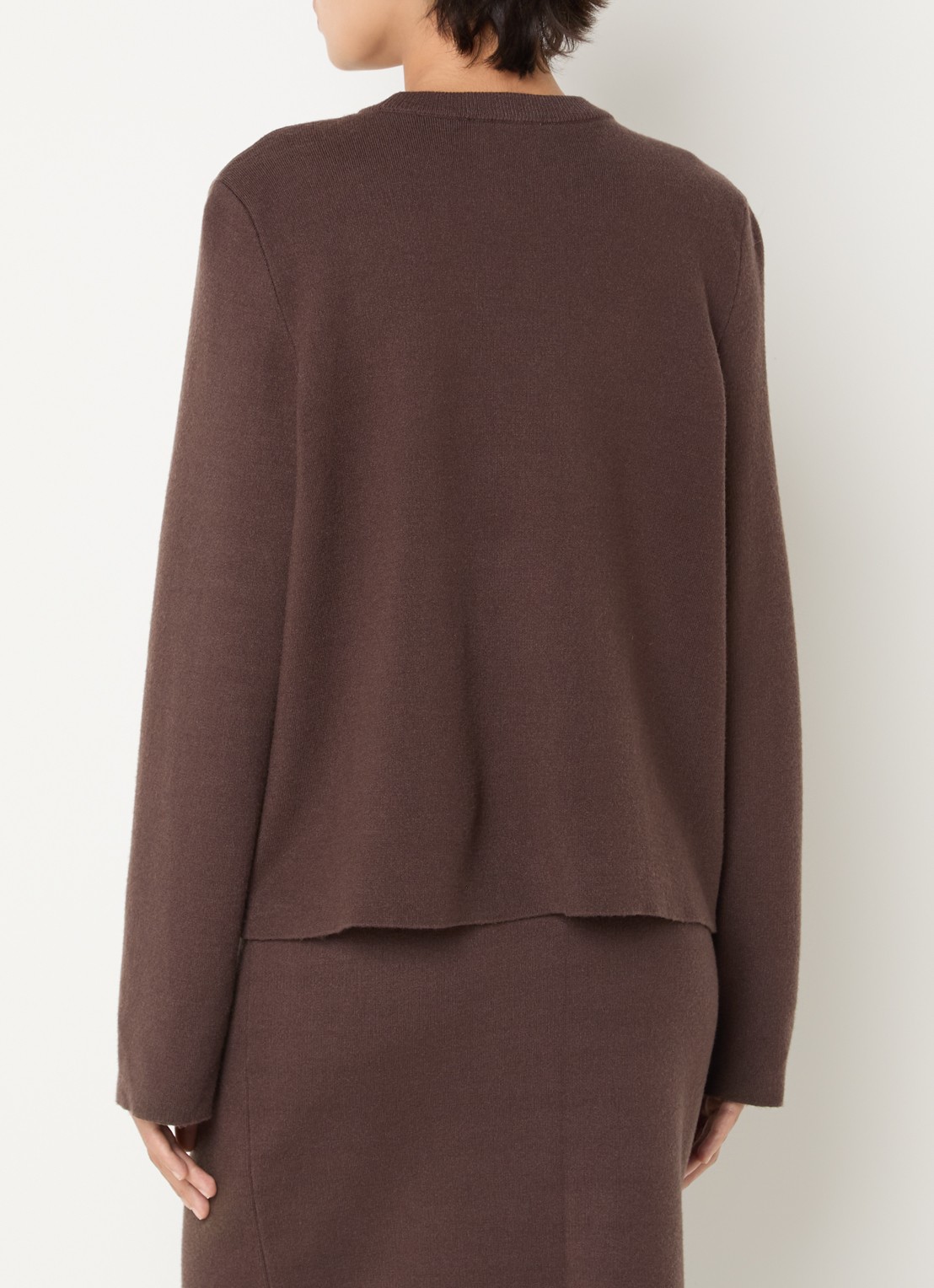 MSCH Copenhagen MSCHAgatha East fijngebreide pullover met ronde hals - achterkant 3 bruin
