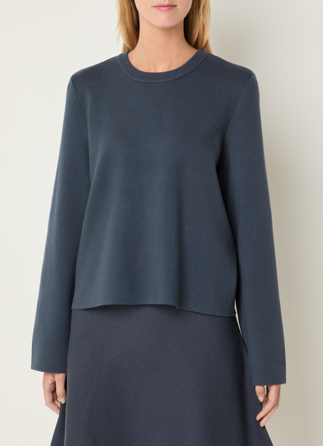 MSCH Copenhagen MSCHAgatha East fijngebreide pullover met ronde hals - detail 4 indigo