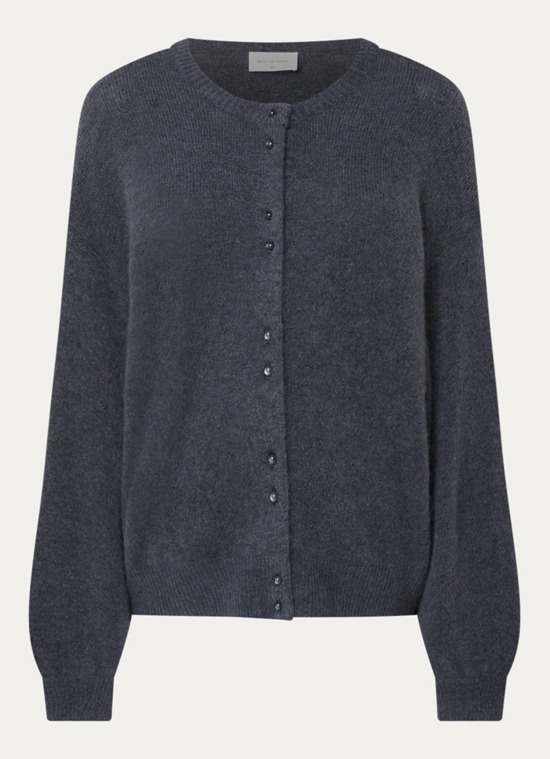 MSCH Copenhagen MSCHBondie fijngebreid vest in alpaca wolblend - voorkant donkergrijs