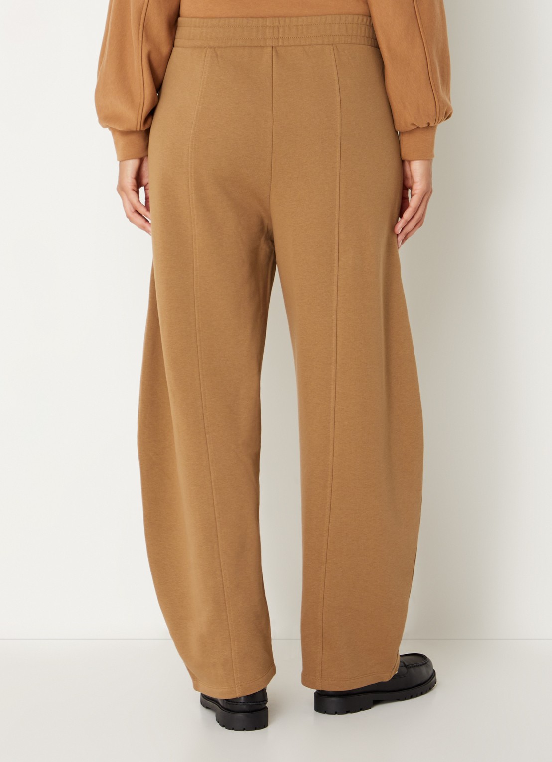 MSCH Copenhagen Mschbriena high waist tapered fit joggingbroek - achterkant cognac
