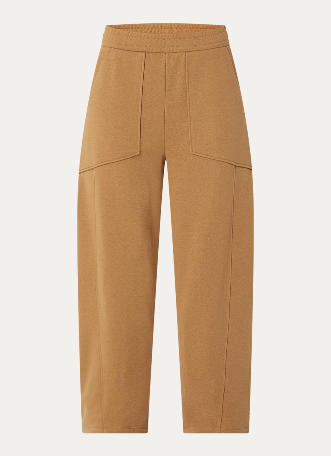 MSCH Copenhagen Mschbriena high waist tapered fit joggingbroek - voorkant 2 cognac