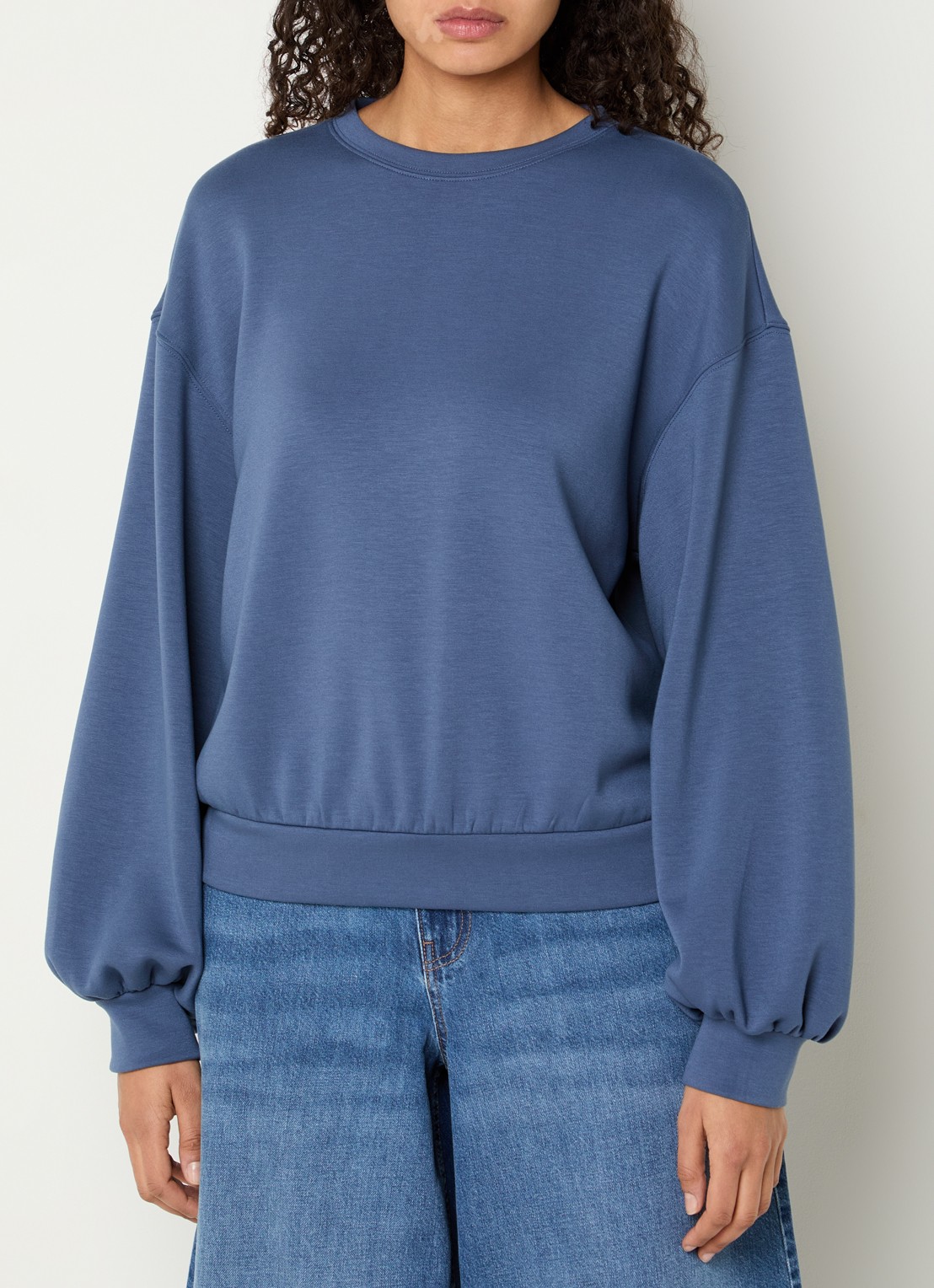 MSCH Copenhagen MSCHBrionna sweater met ballonmouwen - detail 4 blauw