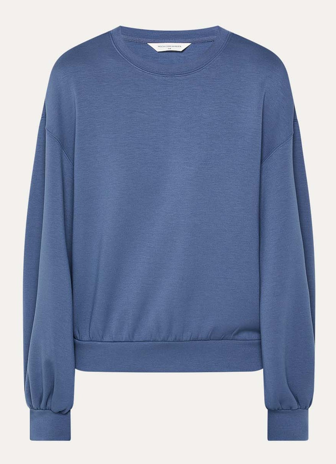 MSCH Copenhagen MSCHBrionna sweater met ballonmouwen - voorkant blauw