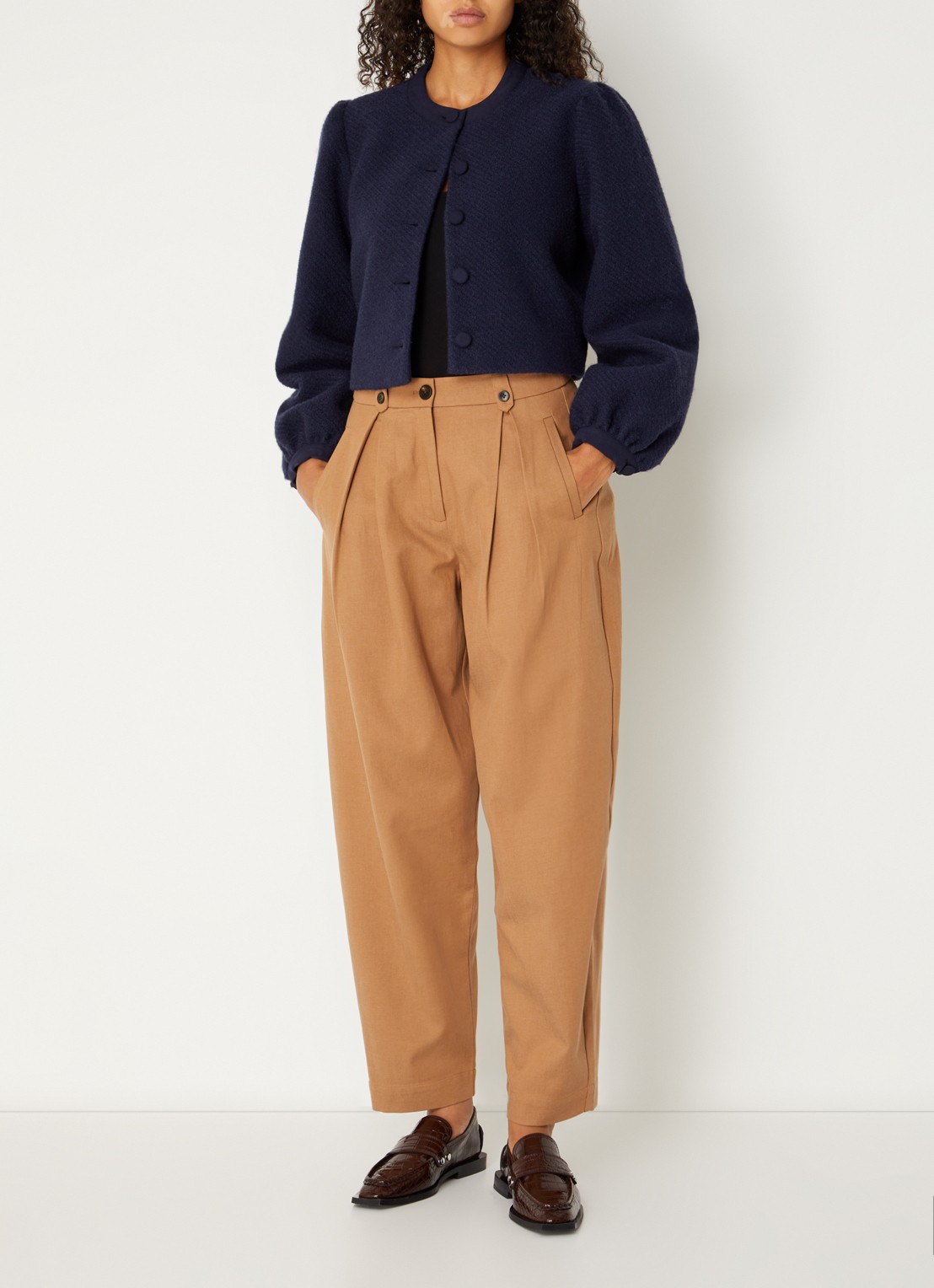MSCH Copenhagen Mschdazzle jack in wolblend - voorkant 4 donkerblauw