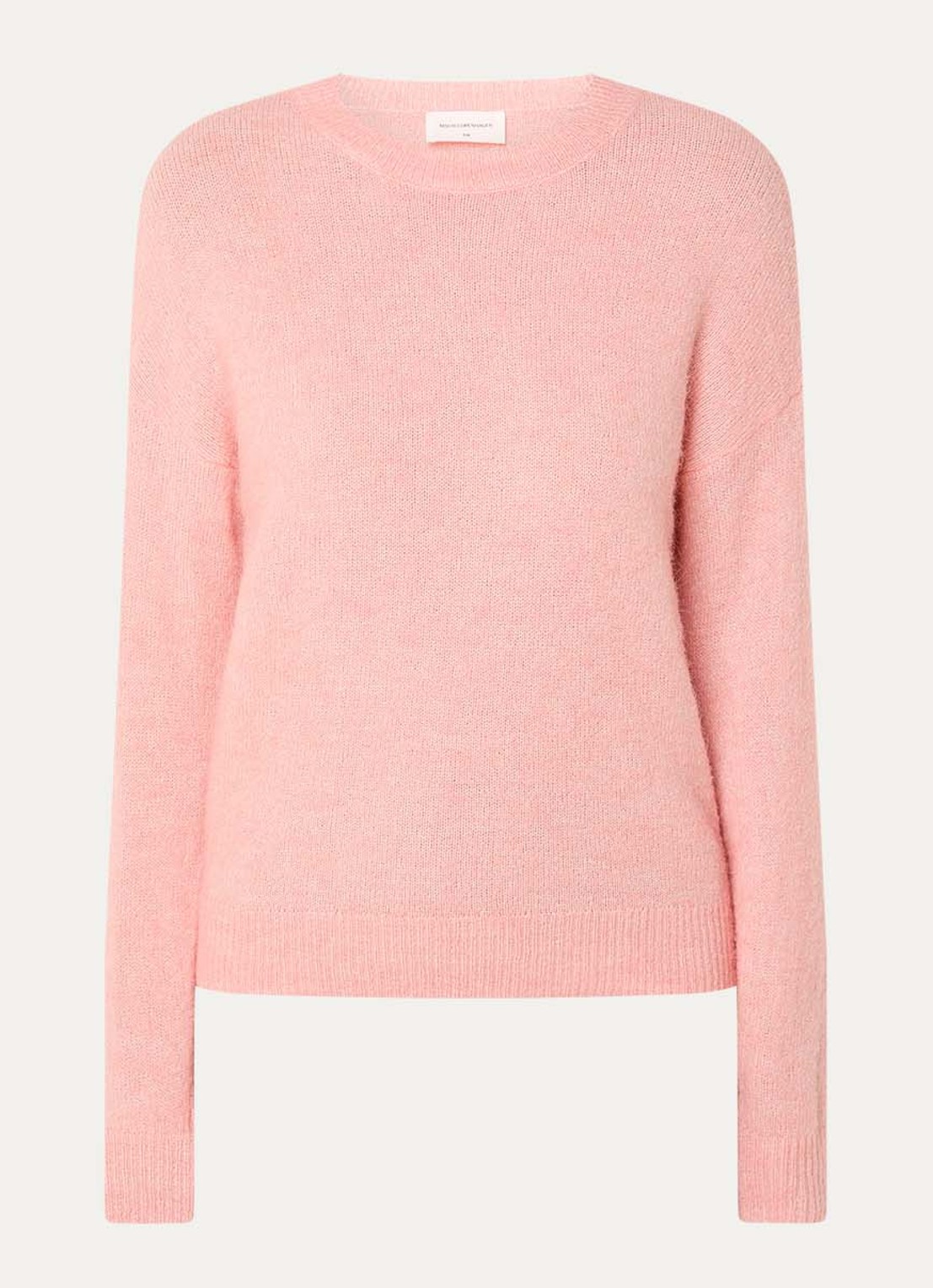 MSCH Copenhagen MSCHFestina fijngebreide trui in alpaca wolblend - voorkant 3 zalmroze