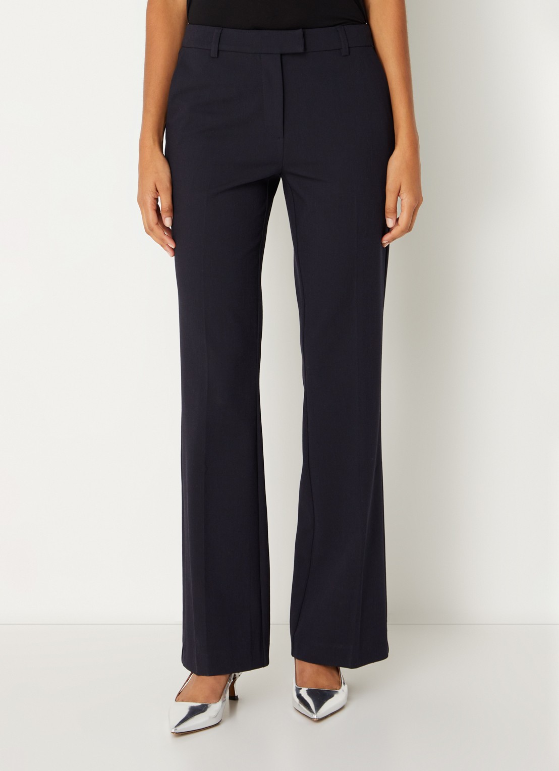 MSCH Copenhagen Mschfreylia high waist straight fit pantalon - detail 2 donkerblauw
