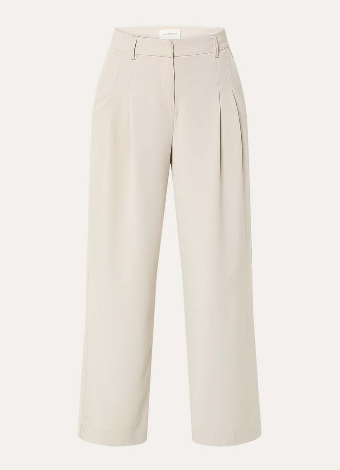 MSCH Copenhagen MSCHHenrika high waist loose fit pantalon met steekzakken - voorkant 3 beige