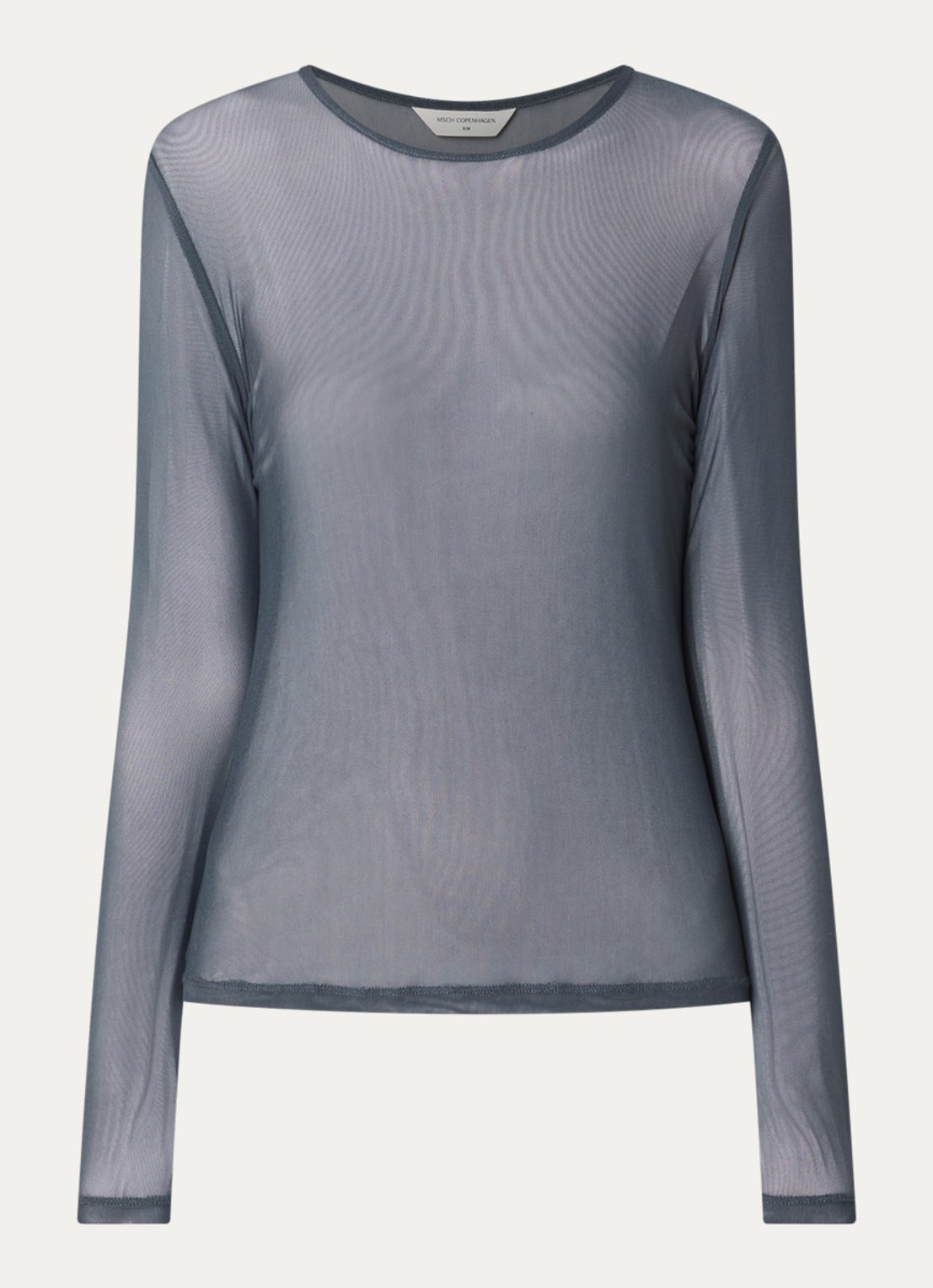 MSCH Copenhagen MSCHJanie Illenora semi-transparante top van mesh - voorkant 2 indigo