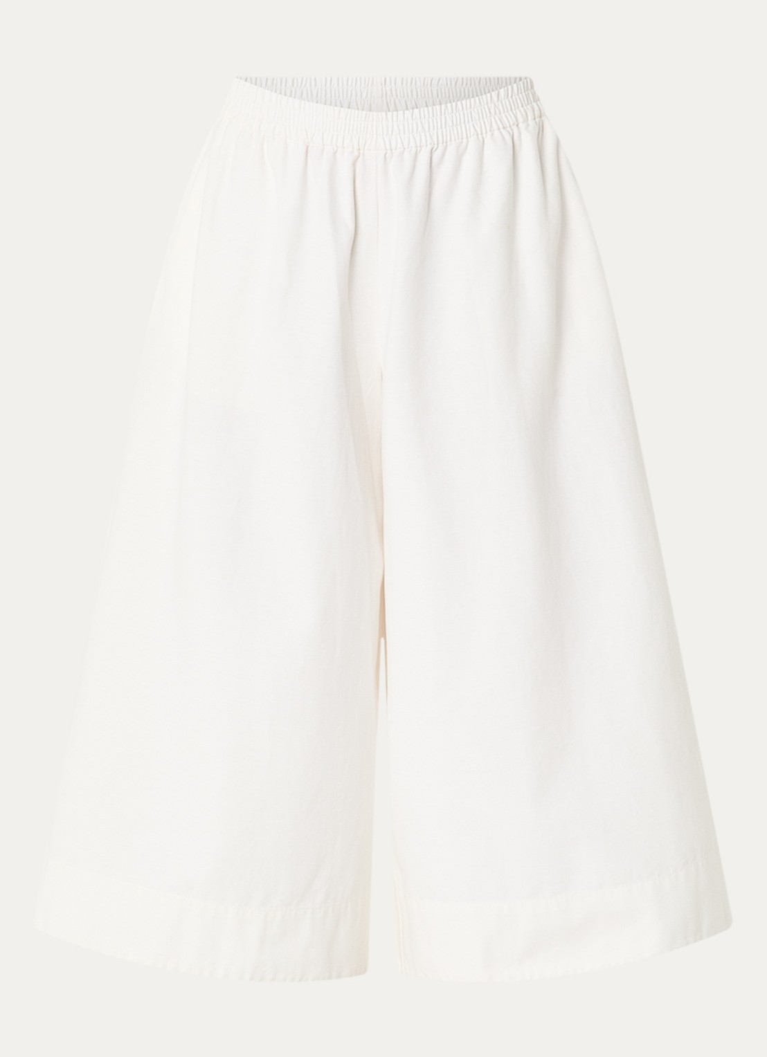 MSCH Copenhagen MSCHJosilyn high waist wide fit culotte met steekzakken - voorkant wit