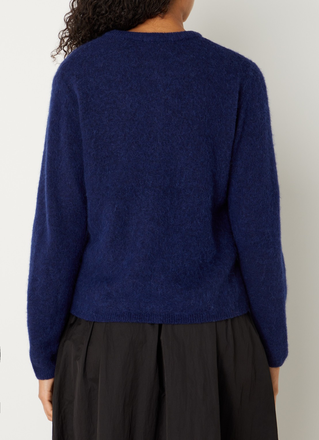 MSCH Copenhagen Mschkellsey grofgebreid vest in wolblend - achterkant 3 donkerblauw