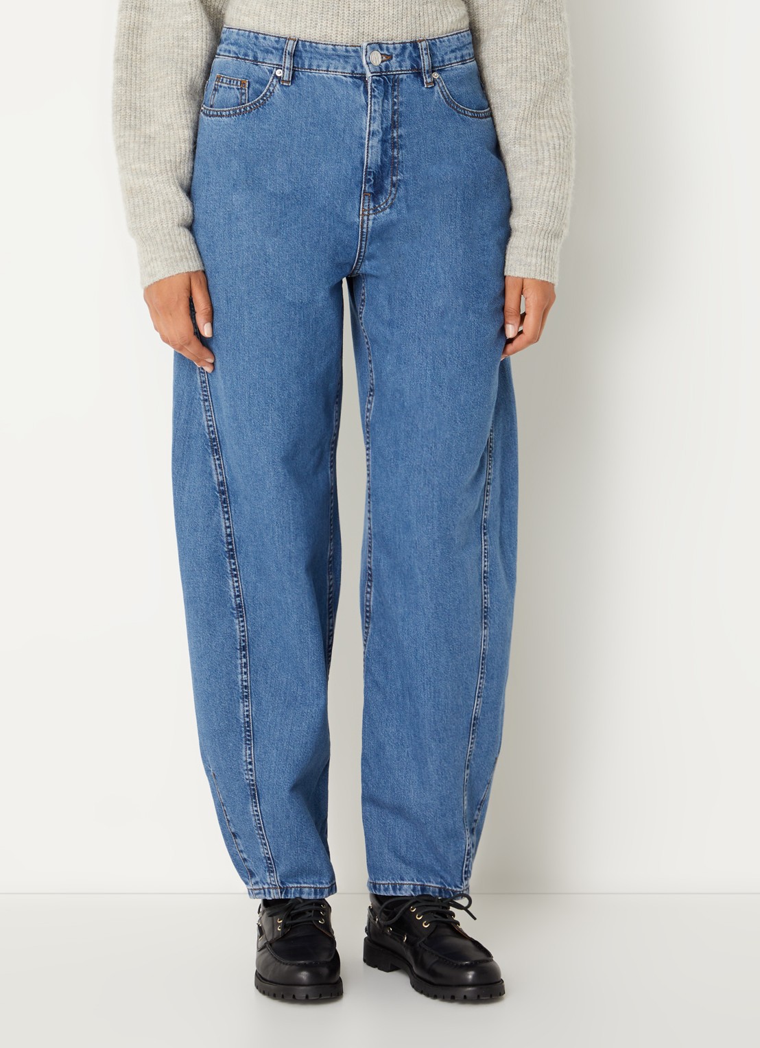 MSCH Copenhagen MSCHKobane high waist tapered jeans in medium wassing - detail 2 indigo
