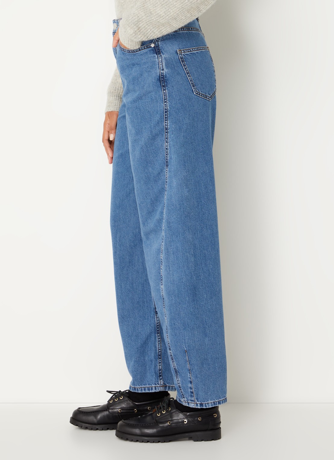 MSCH Copenhagen MSCHKobane high waist tapered jeans in medium wassing - detail 3 indigo