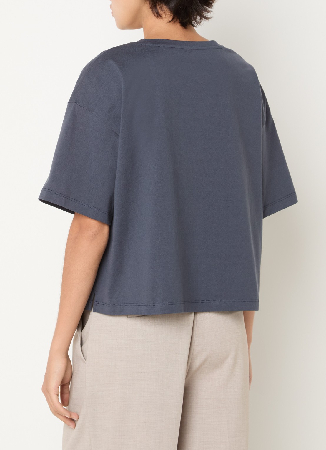 MSCH Copenhagen MSCHLeana T-shirt met ronde hals - achterkant 4 staalblauw