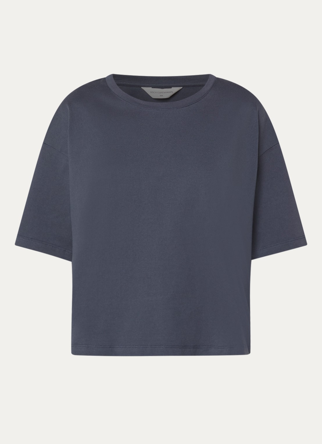 MSCH Copenhagen MSCHLeana T-shirt met ronde hals - voorkant staalblauw