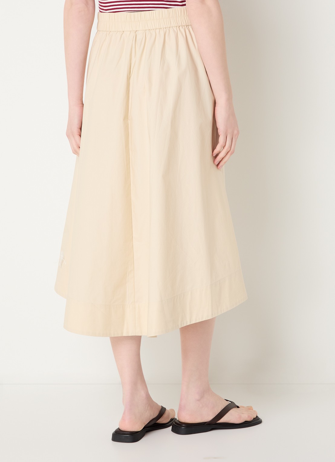 MSCH Copenhagen MSCHLenna midi A-lijn rok  - achterkant 2 beige