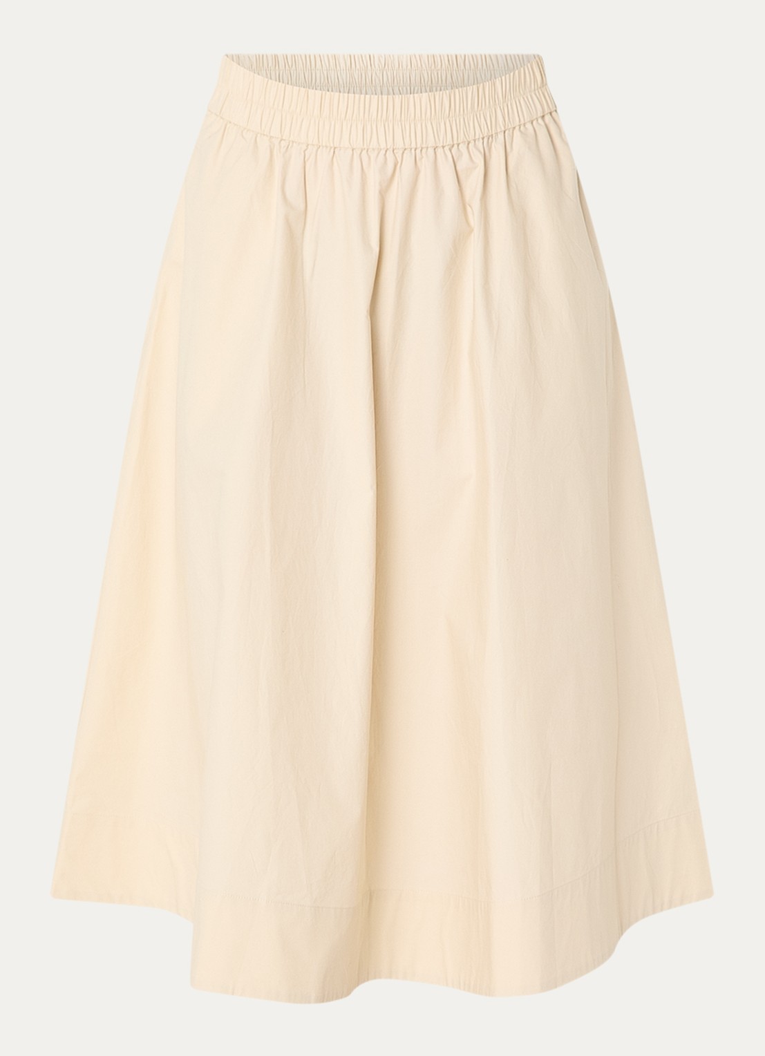 MSCH Copenhagen MSCHLenna midi A-lijn rok  - voorkant 3 beige