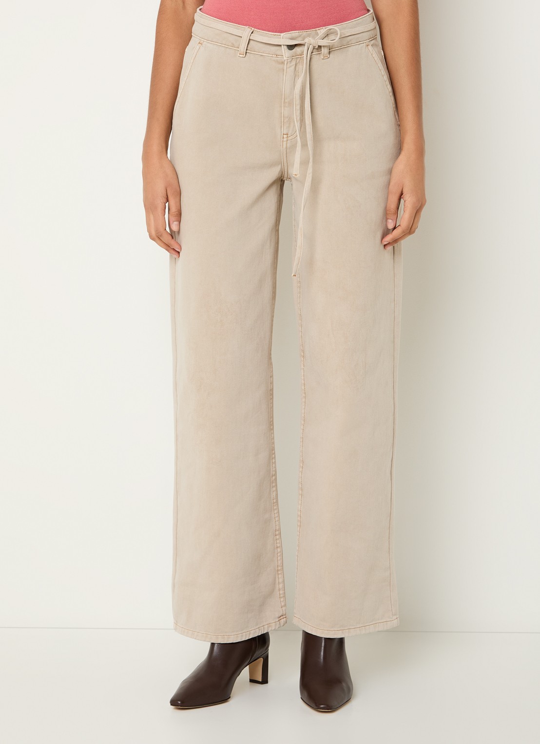 MSCH Copenhagen MSCHLio high waist regular fit jeans met gekleurde wassing - detail 2 beige