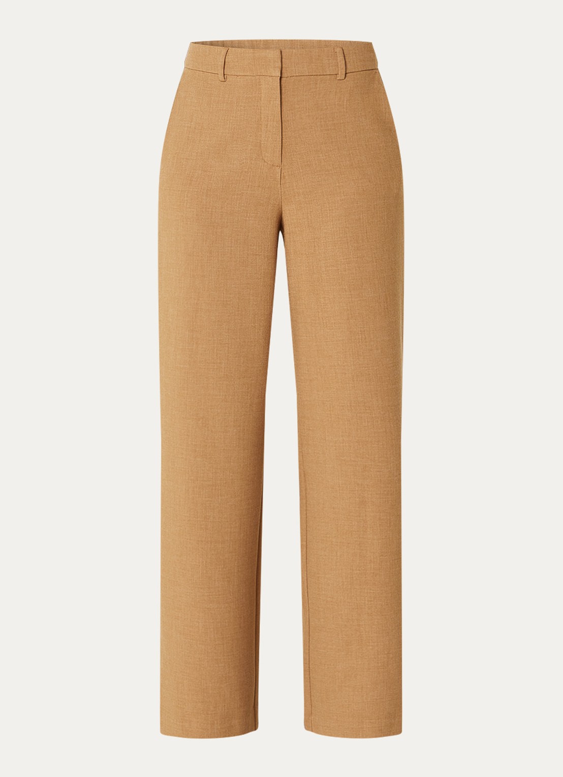MSCH Copenhagen MSCHMacy Michelle high waist straight fit pantalon met steekzakken - voorkant 2 camel