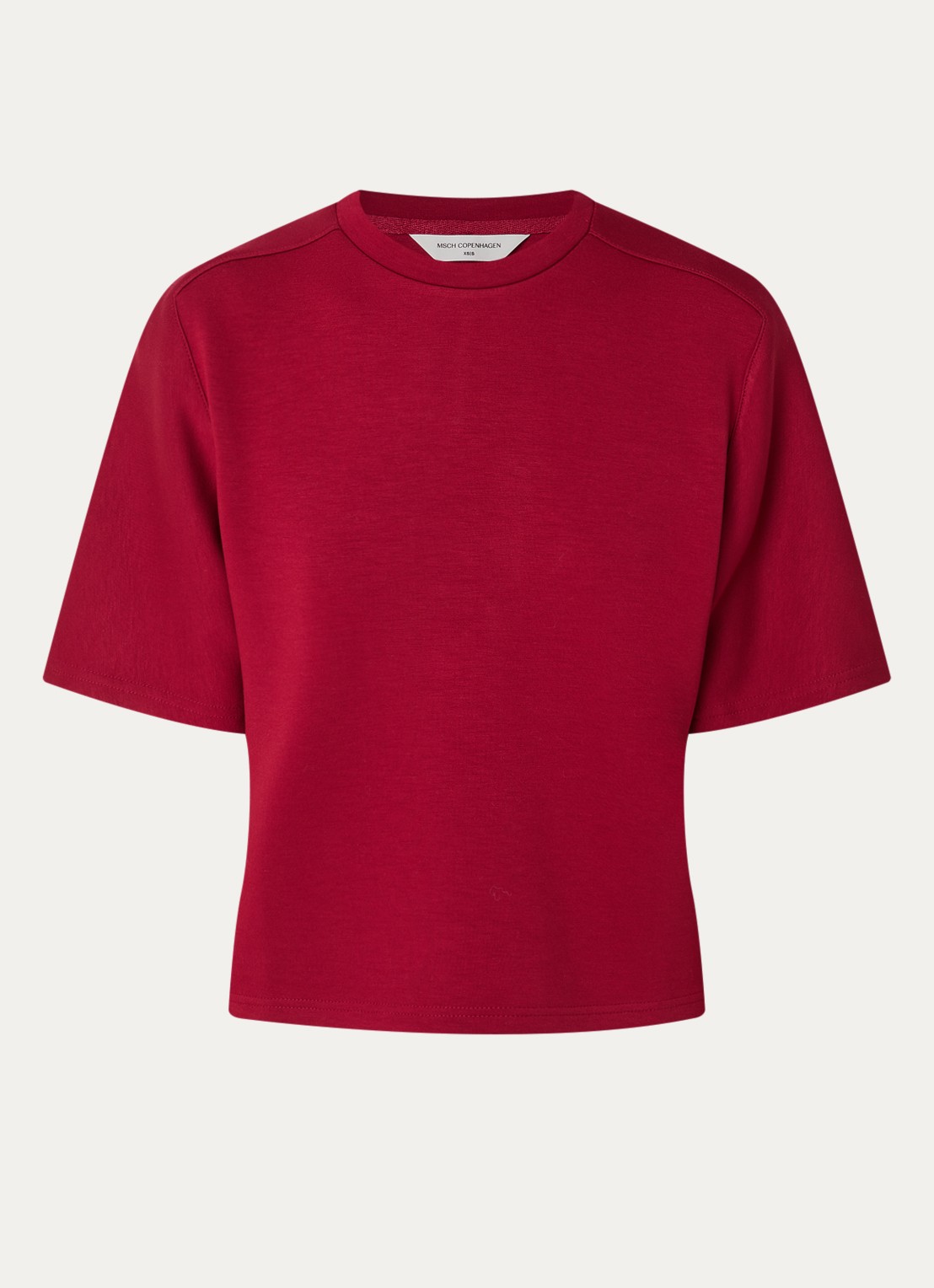 MSCH Copenhagen MSCHMaelee T-shirt met siernaad - voorkant rood