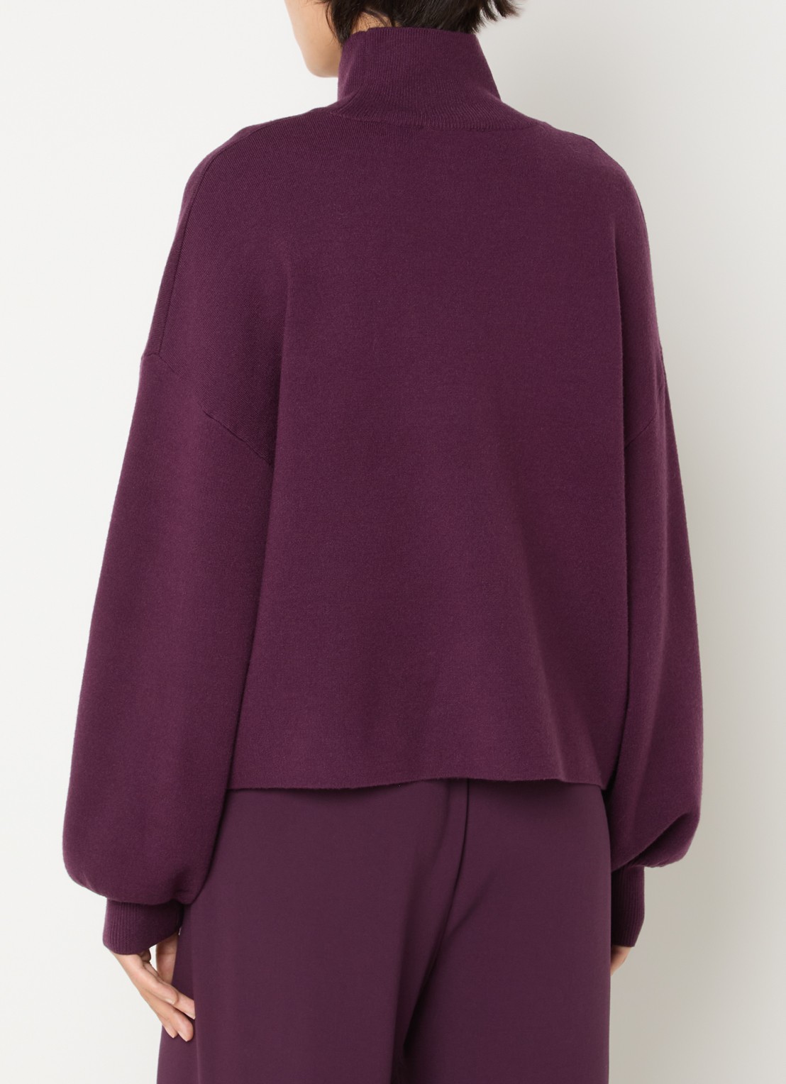 MSCH Copenhagen MSCHMercy fijngebreide pullover met opstaande kraag - achterkant 2 paars