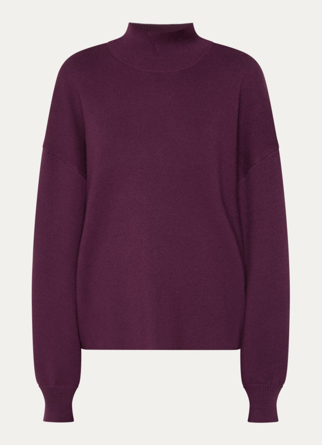 MSCH Copenhagen MSCHMercy fijngebreide pullover met opstaande kraag - voorkant 3 paars