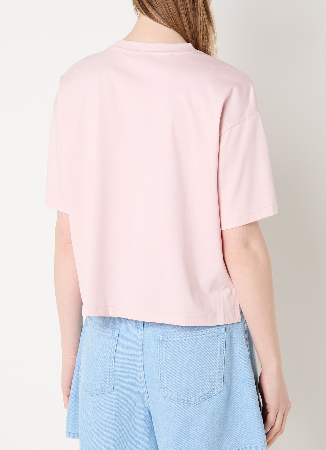 MSCH Copenhagen MSCHMoa T-shirt met split - achterkant 4 lichtroze