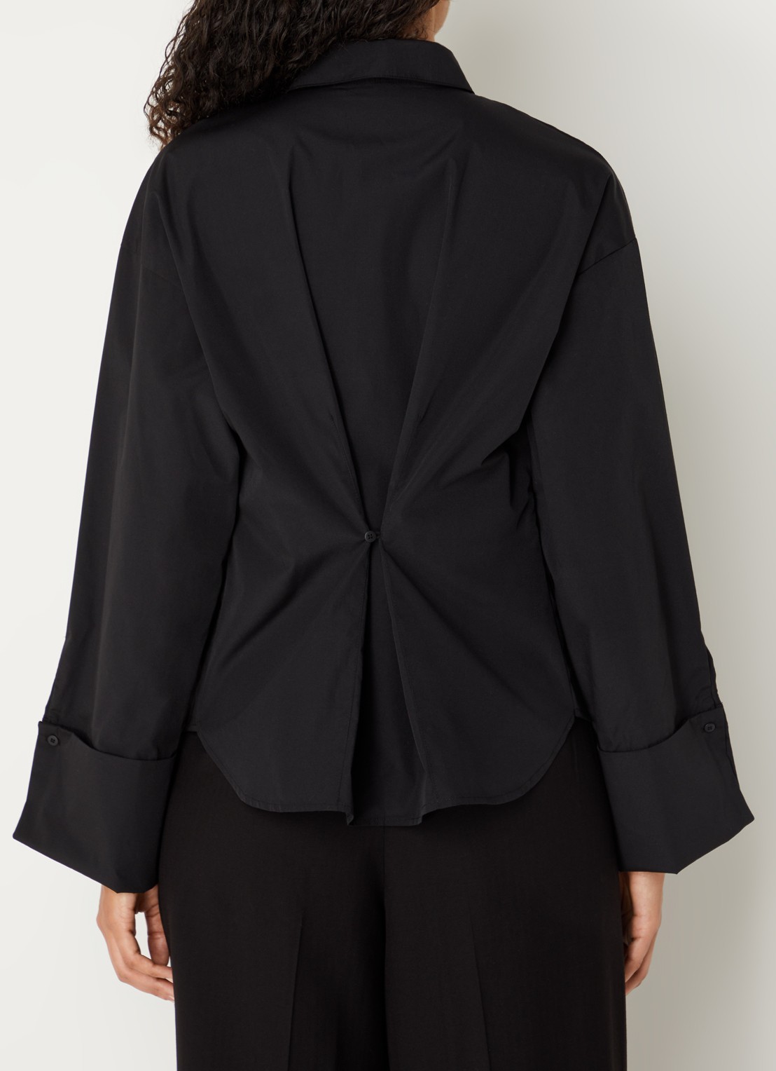 MSCH Copenhagen Mschnatalia blouse met knoopdetail - achterkant 4 zwart
