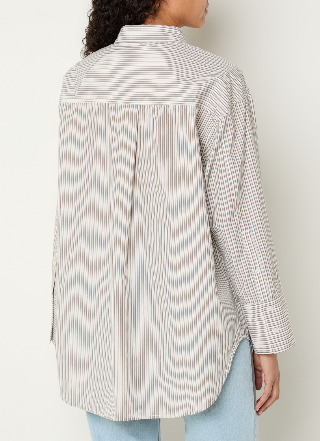MSCH Copenhagen MSCHRabea blouse met streepprint - achterkant gebroken wit