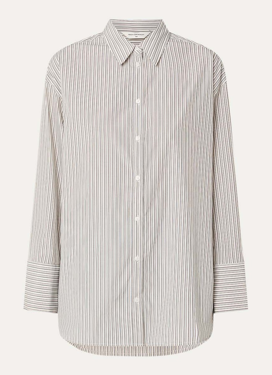 MSCH Copenhagen MSCHRabea blouse met streepprint - voorkant 2 gebroken wit