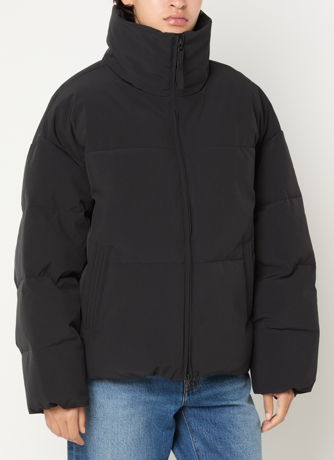 MSCH Copenhagen MSCHRefron puffer jack met steekzakken - detail 4 zwart